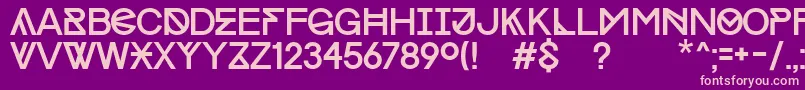 ProgressCapsMac Font – Pink Fonts on Purple Background