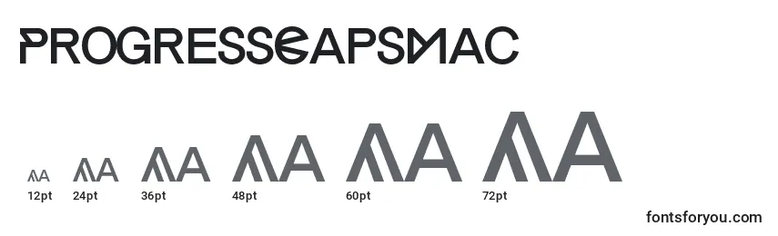 Größen der Schriftart ProgressCapsMac