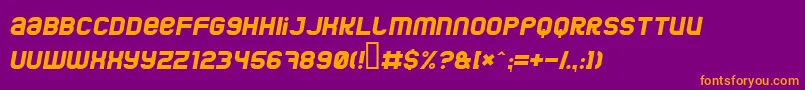 Jumboi-fontti – oranssit fontit violetilla taustalla