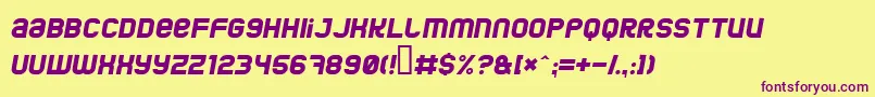 Jumboi Font – Purple Fonts on Yellow Background