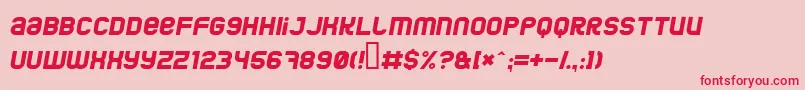 Jumboi Font – Red Fonts on Pink Background