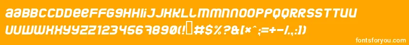 Jumboi Font – White Fonts on Orange Background