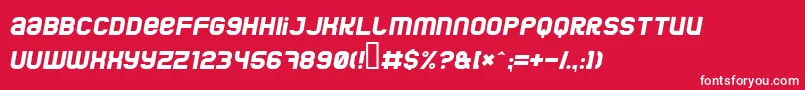 Jumboi Font – White Fonts on Red Background