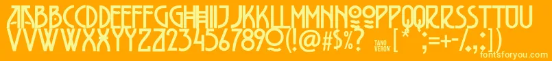 Belladona Font – Yellow Fonts on Orange Background