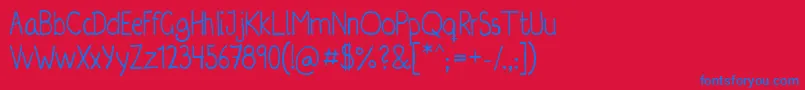 Irregularis Font – Blue Fonts on Red Background