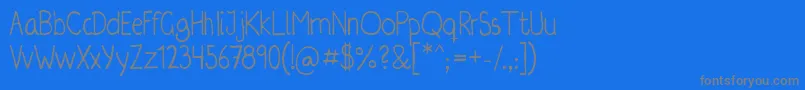 Irregularis Font – Gray Fonts on Blue Background