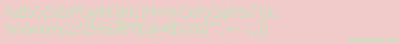 Irregularis Font – Green Fonts on Pink Background