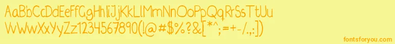 Irregularis Font – Orange Fonts on Yellow Background