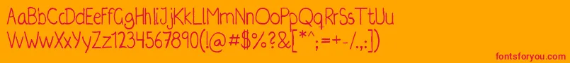 Irregularis Font – Red Fonts on Orange Background