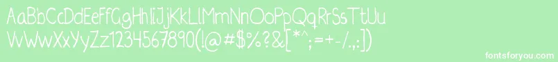 Irregularis Font – White Fonts on Green Background