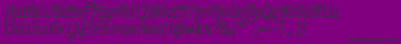 MerijntjeBolditalic-fontti – mustat fontit violetilla taustalla