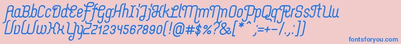 MerijntjeBolditalic Font – Blue Fonts on Pink Background