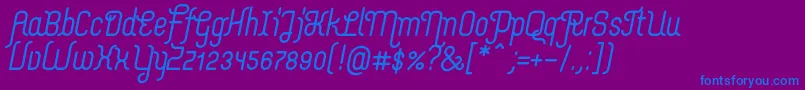 MerijntjeBolditalic Font – Blue Fonts on Purple Background