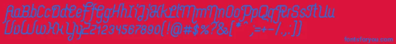 MerijntjeBolditalic Font – Blue Fonts on Red Background