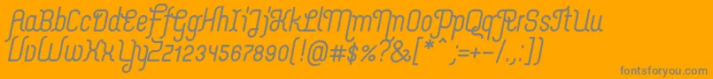 MerijntjeBolditalic Font – Gray Fonts on Orange Background