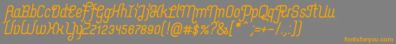 MerijntjeBolditalic Font – Orange Fonts on Gray Background