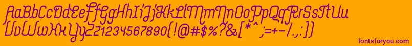 MerijntjeBolditalic Font – Purple Fonts on Orange Background
