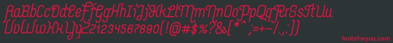 MerijntjeBolditalic Font – Red Fonts on Black Background