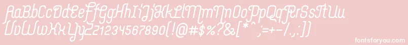 MerijntjeBolditalic Font – White Fonts on Pink Background