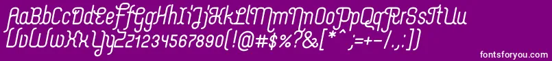 MerijntjeBolditalic Font – White Fonts on Purple Background