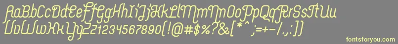 MerijntjeBolditalic Font – Yellow Fonts on Gray Background