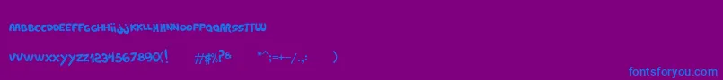 Marisol Font – Blue Fonts on Purple Background