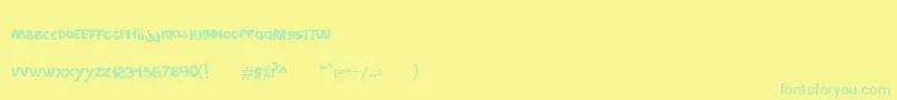 Czcionka Marisol – zielone czcionki na żółtym tle