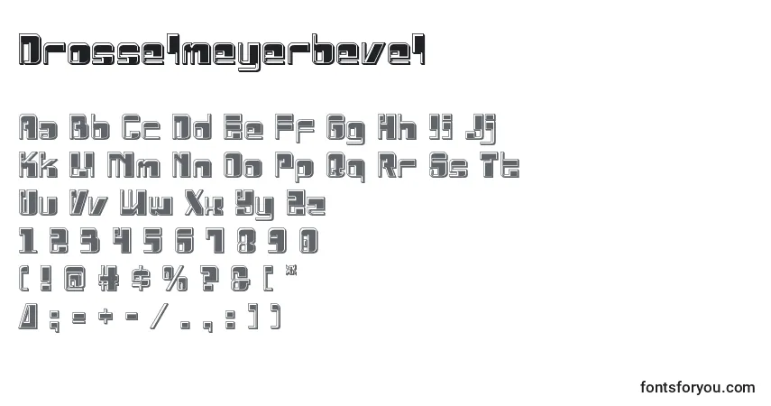 A fonte Drosselmeyerbevel – alfabeto, números, caracteres especiais