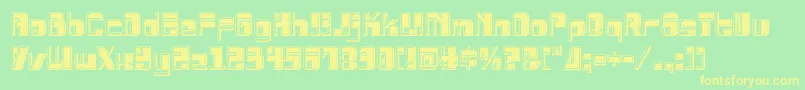 Drosselmeyerbevel Font – Yellow Fonts on Green Background