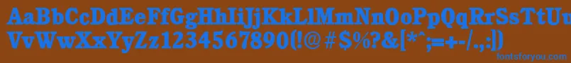 CalgaryserialXboldRegular Font – Blue Fonts on Brown Background