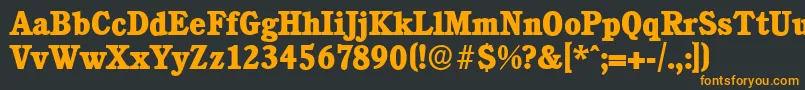 CalgaryserialXboldRegular Font – Orange Fonts on Black Background