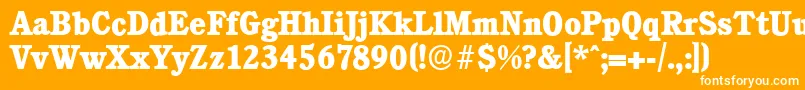CalgaryserialXboldRegular Font – White Fonts on Orange Background
