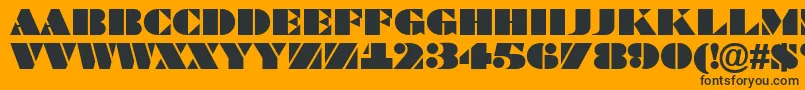 Bragga6 Font – Black Fonts on Orange Background
