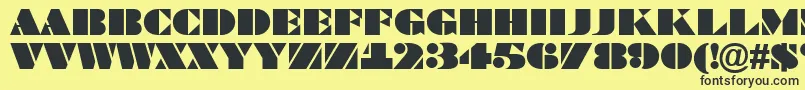 Bragga6 Font – Black Fonts on Yellow Background