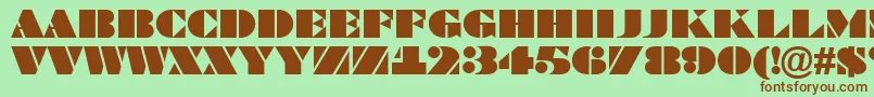 Bragga6 Font – Brown Fonts on Green Background