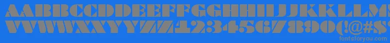 Bragga6 Font – Gray Fonts on Blue Background