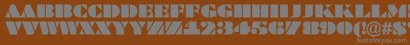 Bragga6 Font – Gray Fonts on Brown Background