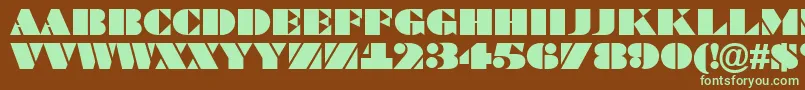 Bragga6 Font – Green Fonts on Brown Background