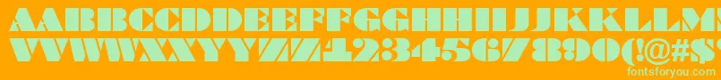 Bragga6 Font – Green Fonts on Orange Background
