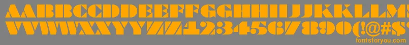 Bragga6 Font – Orange Fonts on Gray Background