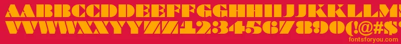 Police Bragga6 – polices orange sur fond rouge