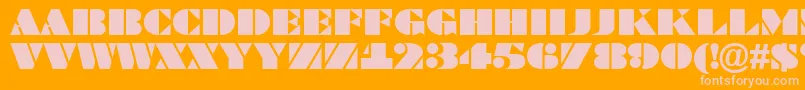 Bragga6 Font – Pink Fonts on Orange Background