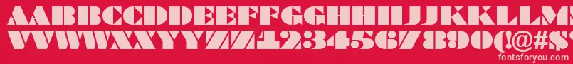 Bragga6 Font – Pink Fonts on Red Background