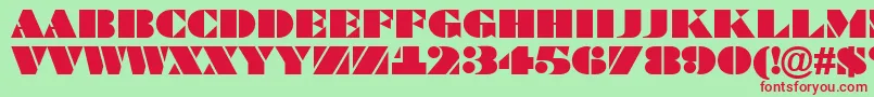 Bragga6 Font – Red Fonts on Green Background