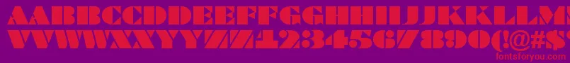 Bragga6-Schriftart – Rote Schriften auf violettem Hintergrund