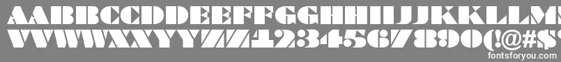Bragga6-Schriftart – Weiße Schriften auf grauem Hintergrund
