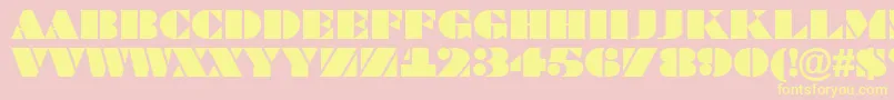 Bragga6 Font – Yellow Fonts on Pink Background