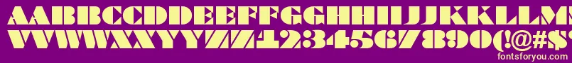 Bragga6 Font – Yellow Fonts on Purple Background