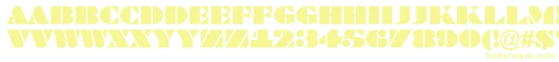 Bragga6 Font – Yellow Fonts on White Background