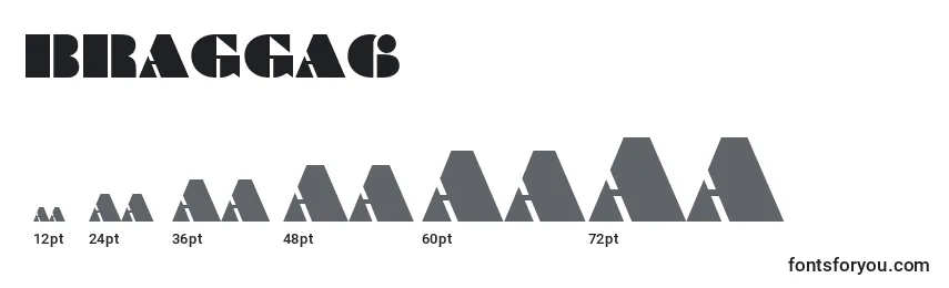 Размеры шрифта Bragga6